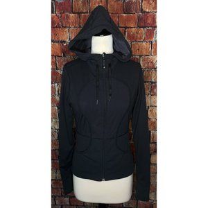 Lululemon In Flux Jacket Black Reversible Yoga Activewear Hoodie Size 9